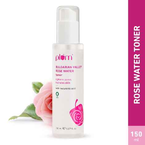Buy Plum Bulgarian Valley Rose Water Toner |100% Natural Rose Fragrance|Soothes & Tightens Pores - 150 ml - Purplle