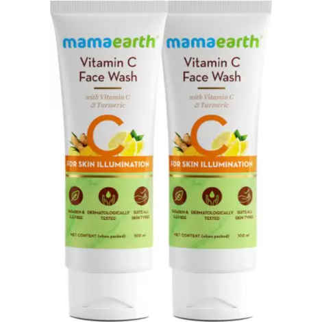 Mamaearth Vitamin C Face Wash With Vitamin C And Turmeric For Skin Illumination (100 ml) (Pack of 2)