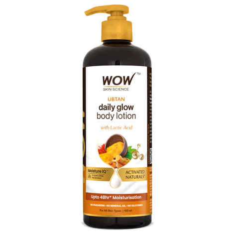 Buy WOW SKIN SCIENCE Ubtan Daily Glow Body Lotion with Lactic Acid - 400 ml - Purplle