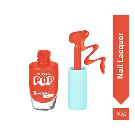 SUGAR POP Nail Lacquer - 07 Tangerine Queen (Bright Orange) 10 Ml - Dries In 45 Seconds, Chip-Resistant, Long-Lasting, Glossy Finish High Shine Nail Polish