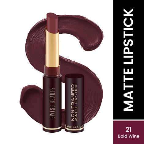 Buy Swiss Beauty Non-Transfer Matte Lipstick - 22 - Brandy Harrington - 2 gm - Purplle