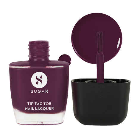 Buy SUGAR Cosmetics Tip Tac Toe Nail Lacquer Classic | Long-lasting, 100% Chip-resistant & Glossy Finish | 10ml - 32 Berry Burst - Purplle