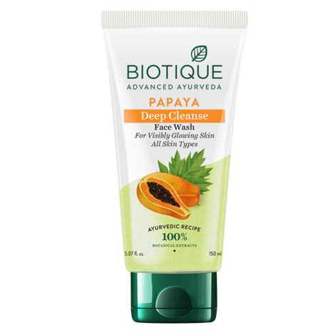 Buy Biotique Papaya Deep Cleanse Face Wash 150 ml - Purplle