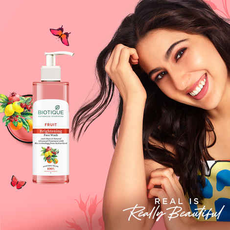 Buy Biotique Fruit Brightening Face Wash 100% Pure & Natural 200 ml - Purplle