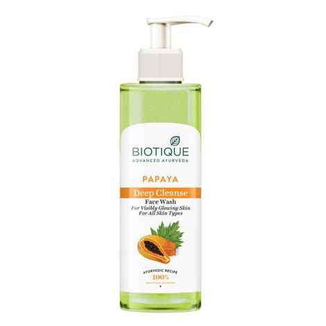 Buy Biotique Bio Papaya Deep  Cleanse Face Wash For All Skin Types (200 ml) - Purplle