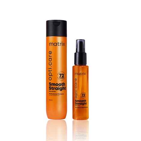 Buy MATRIX Opti.Care Professional Shampoo for Smooth Straight Shampoo + MATRIX Opti.Care ProfessionalA Smooth StraightA  Hair SerumA (350 ml + 100 ml) - Purplle