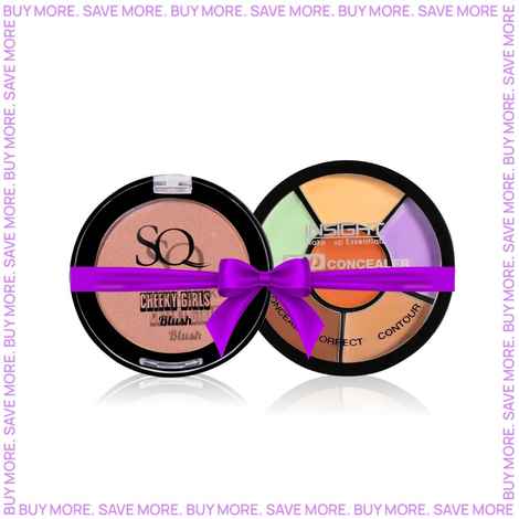 Buy Insight Cosmetics Pro Concealer Palette_corrector + Stay Quirky Cheeky Girls Blush Apricot Babe -02 (5.5. gm) - Purplle