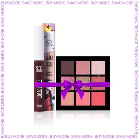 Buy Swiss Beauty Ultimate Eyeshadow Palette Kit - Multi-02 (6 gm) + SQ Bold Talk Liquid Lipstick - Mulberry Takeover (5.5 ml) - Purplle