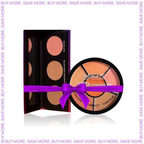 Buy Insight Cosmetics Pro Concealer Palette + Purplle Dazzling Glaze Ultra Complete Face Palette (12gm) - Purplle