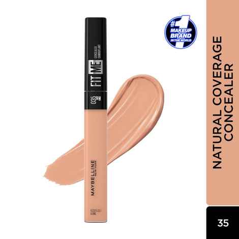 Buy Maybelline New York Fit Me Concealer, Oil free Liquid Concealer conceals dark circles, redness, flaws & blemishes. Fit Me Liquid Concealer suits oily skin & dry skin - Deep 35 - 6.8 ml  - Purplle
