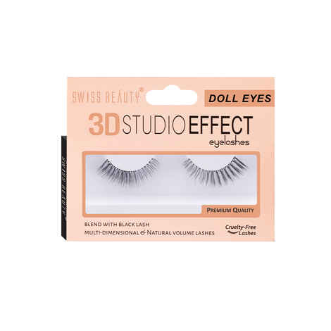 Buy Swiss Beauty 3D Studio Effect Eyelashes Doll Eyes - 7 gm - Purplle