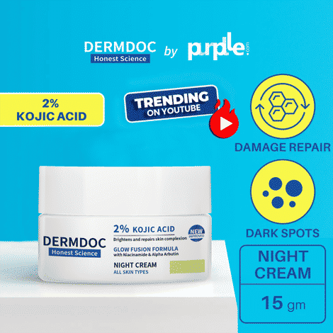 DERMDOC 2% Kojic Acid Glow Fusion Formula Night Cream (15 gm)