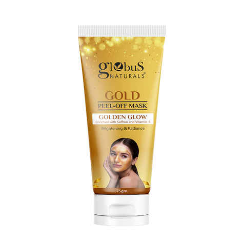 Buy Globus Naturals Gold PEEL- OFF MASK GOLDEN GLOW Enriched with Saffron and Vitamin-E Brightening & Radiance All Skin Type 75gm - Purplle