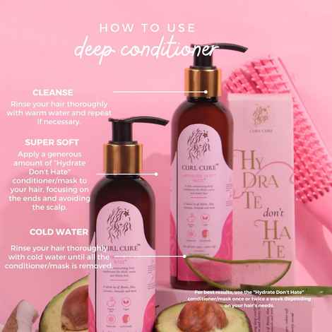 Buy Curl Cure 3 Step Curl Routine - Shampoo Deep Conditioner & Curl Cream (100 ml each) - Purplle