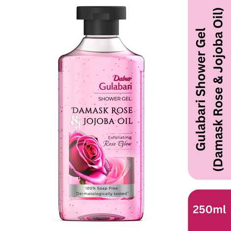 Buy Dabur Gulabari Shower Gel - Damask Rose & Jojoba Oil - 250 ml | Exfoliating Rose Glow| Beautiful Damask Rose Fragrance| 100% Soap free Body wash - Purplle