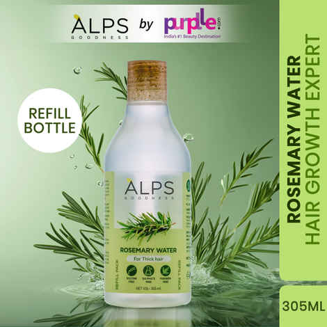 Alps Goodness Rosemary Water Refill Pack (305 ml) | Boosts Hair Growth | Viral Rosemary Water | Reduces Hair Fall | Rosemary water bottle for Hair Growth | Refill bottle