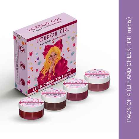 Buy London Girl Lip and Cheek Tint Combo 4 in 1, Cream Blush Enriched with Vitamin-E and Communis Seed-Oil - Paraben, Sulphate and SLS Free20 gm - Purplle