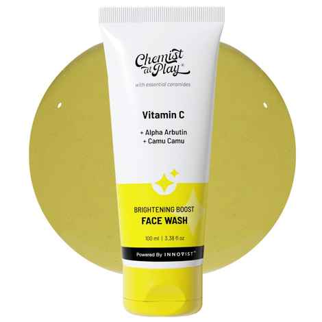 Chemist at Play Brightening Face Wash with Ceramides | 7% Zemea + 1% Vitamin C | For lacklustre & dull skin. Deeply cleanses and brightens the skin | 100 ml