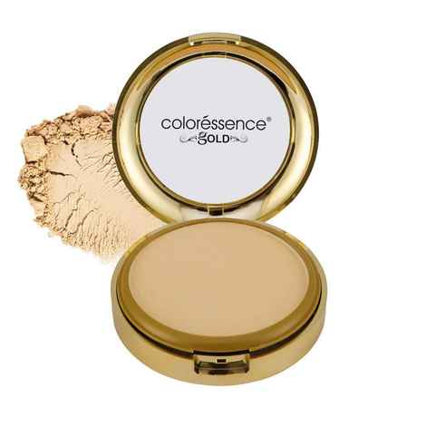 Buy COLORESSENCE Glitterati Compact Powder Gold Range SPF 15 Oil Free Matte Finish Face Satin Pressed Formula, 10 gm - Sand Beige - Purplle