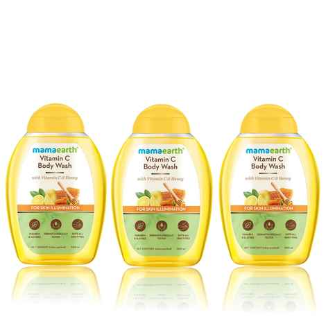 Buy Mamaearth Vitamin C Body Wash with Vitamin C & Honey for Skin Illumination Combo (Pack of 3) - 300ml - Purplle