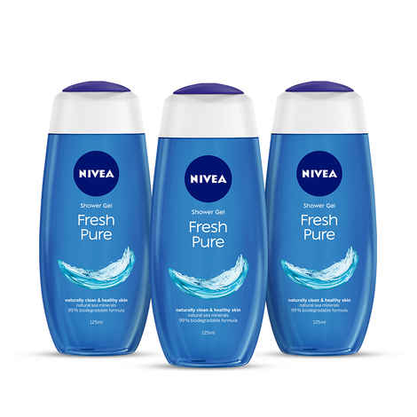 Buy NIVEA Fresh Pure Shower Gel (125 ml)(Pack of 3) - Purplle