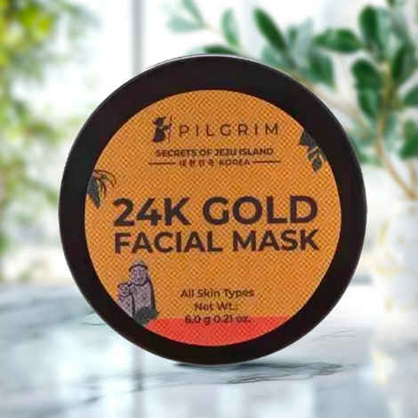 Buy Pilgrim Mini 24K Gold Facial Mask for Glowing Skin, Skin Hydration, Restore Skin Radiance and Anti-Ageing | Men & Women | For Skin Types | (6 gm) - Purplle