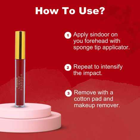 Buy Organic Netra Liquid Sindoor, Kumkum | Waterproof Long lasting, Smudge Proof Sindoor | Pure and Natural Red Colour, Long lasting | Enriched with Natural and Organic Ingredients -8 ml - Purplle