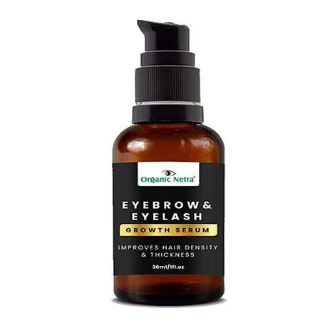 Buy Organic Netra Eyebrow & Eyelash Growth Serum | Improves Hair Density and Thickness |Nourishes and Strengthens Eyebrow and Eyelashes Look |Enriched with Organic and Natural Ingredients -30 ml - Purplle