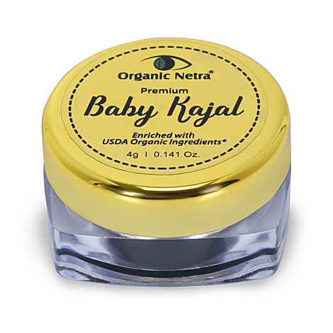 Buy Organic Netra Baby Kajal Water Resistant, Smudgeproof, Longlasting For Normal Skin Type Enriched With Natural & Organic Ingredients With No Harmful Chemicals, Matte Finish, 4 gm - Purplle
