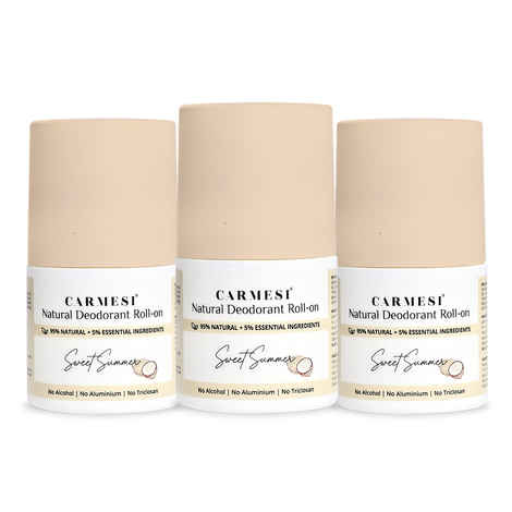 Buy Carmesi Natural Deodorant Roll-on - Sweet Summer (50 ml) - (Pack of 3) - Purplle