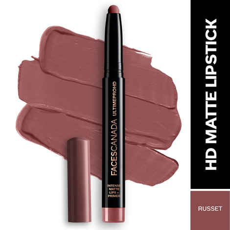 Buy FACES CANADA Ultime Pro HD Intense Matte Lipstick + Primer - Russet, 1.4 gm | 9HR Long Stay | Feather-Light Comfort | Intense Color | Smooth Glide - Purplle