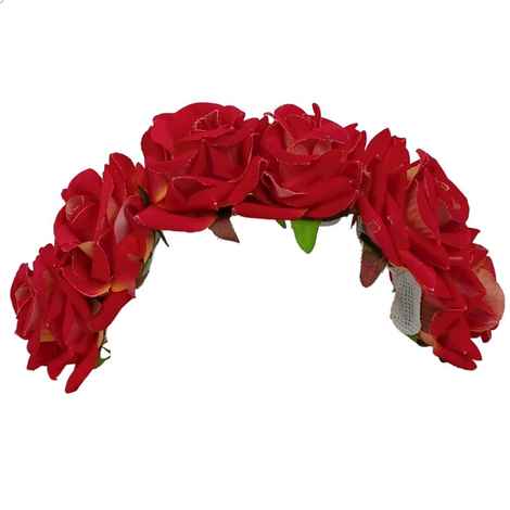Buy LYF5STAR Bridal Orange Rose Artificial Flower Veni Gajra - Pack of 1 - Purplle
