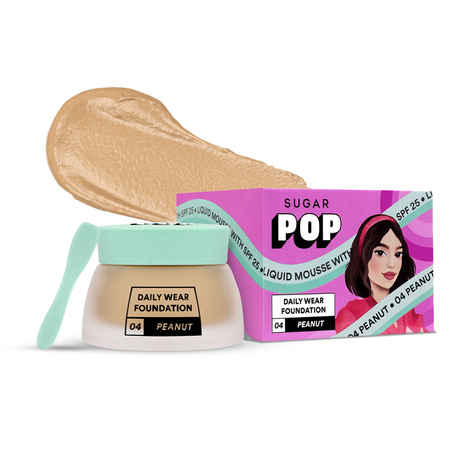 Buy SUGAR POP Liquid Mousse Foundation - 04 Peanut | Buildable Coverage | Matte Finish | All Skin Types | 30 ml - Purplle