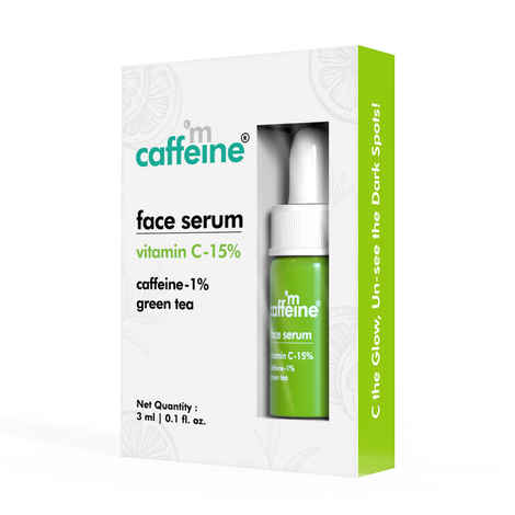 Buy mCaffeine Green Tea + Vitamin C Serum 3 ml - Purplle