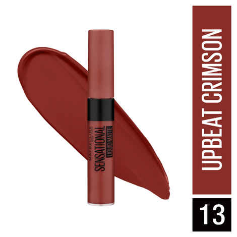Maybelline New York Sensational Liquid Matte Lipstick 13 Upbeat Crimson (7 ml)