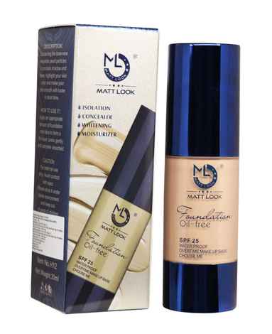 Buy Mattlook Foundation Oil-Free & Waterproof SPF-25, 101 (30 ml) - Purplle