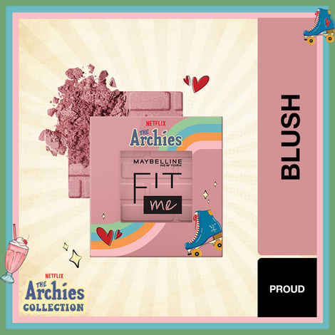 Buy Maybelline NY Blush, Fit Me Blush, The Archies Collection, 40 Proud, 4.5 gm - Purplle