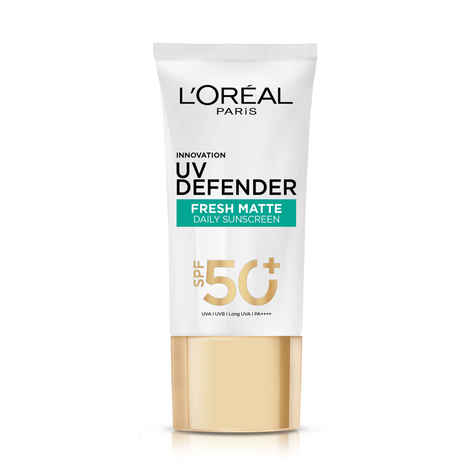 Buy L'Oreal Paris UV Defender Serum Protector Sunscreen SPF 50+, Matte & Fresh (50 ml) - Purplle