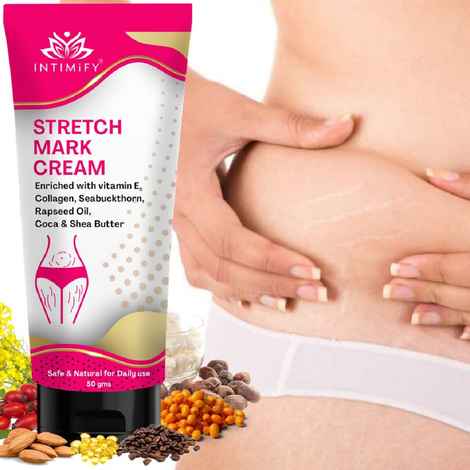 Buy Intimify Stretch Mark Cream for Women Girls Removes Stretch Marks & Scars, Smoothens Itcy & Stretchy Skin 50 gmrams - 50 gm - Purplle