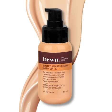 Buy Brwn Tinted Moisturiser SPF 30 with Vitamins and Prebiotics - Beige 50 ml - Purplle