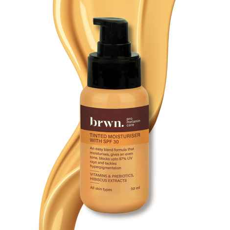 Buy Brwn Tinted Moisturiser SPF 30 with Vitamins and Prebiotics - Warm Ivory 50ml - Purplle
