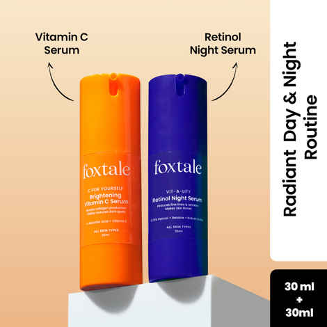 Foxtale 360° Age Protection Combo | Vitamin C Serum 30 ml + Retinol Night Serum 30 ml