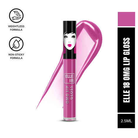 Buy Elle18 OMG LipGloss Pink-a-licious 2.5 ml - Purplle