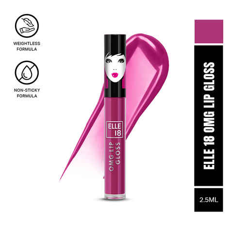 Buy Elle18 OMG LipGloss Wicked Wine 2.5 ml - Purplle
