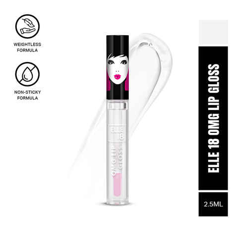Buy Elle 18 OMG Lip Gloss, Glossy Finish, Truth or Bare, Non-sticky Formula, Light-weight, Moisturising Lip Gloss, Infused with Rapeseed and Jojoba Oil, Full Coverage Lip Gloss | 2.5 ml - Purplle