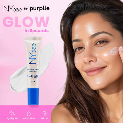 Buy NY Bae PRO Strobe Cream - Natural Silver (12 gm) | Primer + Highlighter + Moisturizer | Dewy Makeup | Glowing Korean Skin | Best Suited For Normal To Dry Skin - Purplle