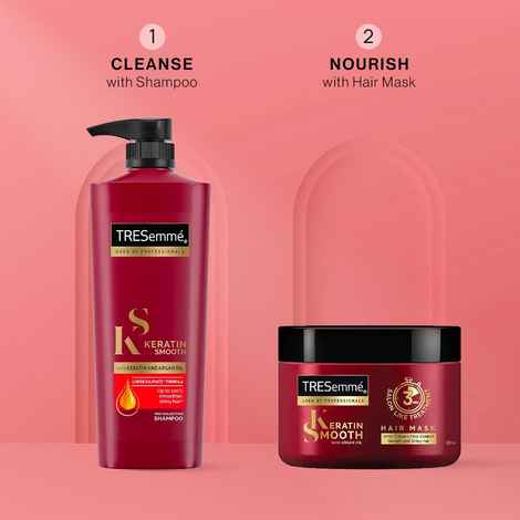 Buy TRESemme Keratin Smooth Duo: Shampoo (580 ml) + Keratin Mask (300 ml) - Purplle