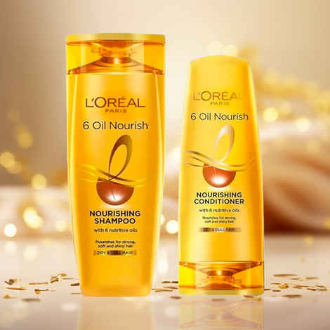 L'Oreal Paris 6 Oil Nourish Hair Care Duo (6 Oil Nourish Shampoo (180 ml), 6 Oil Nourish Conditioner (180 ml))