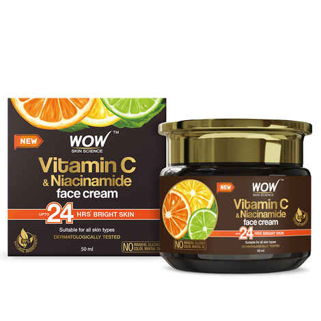 Buy WOW Skin Science Vitamin C Cream for SkinA - Brightening . No Parabens, Silicones, Color, Mineral Oil & Synthetic Fragrance - 50 ml - Purplle