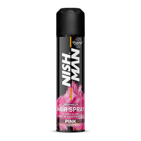 Buy NishMan Pro Mech Hair Spray Ultra Colors Pink (150 ml) - Purplle